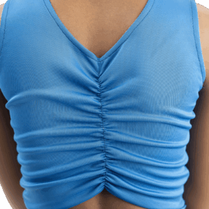 Blue Ruched Top